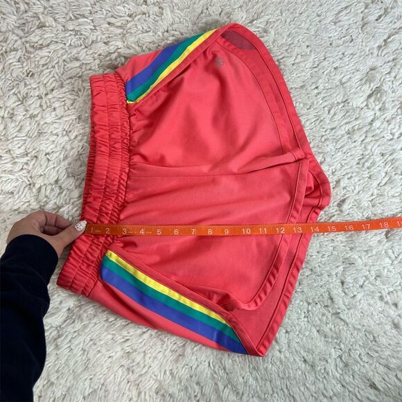 Athletika Couture Women's Pink Dolphin Shorts M Rainbow Trim - Picture 8 of 8
